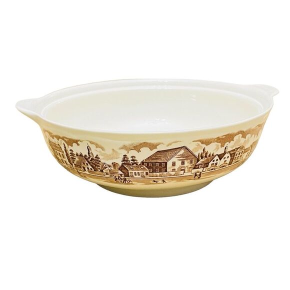 Alfred Meakin Staffordshire England 'Fair Winds' Bowl Original Copper Engravings - Picture 1 of 8